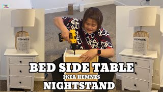 HOW TO ASSEMBLE IKEA HEMNES BED SIDE TABLE NIGHTSTAND  CHEST OF 3 DRAWERS ADAEAGLE [upl. by Cosetta]