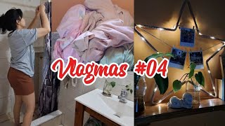 Vlogmas 04🎄 Limpiando mi baño✨️ Lavando sabanas✨️ Hice un adorno🌠 [upl. by Rbma]