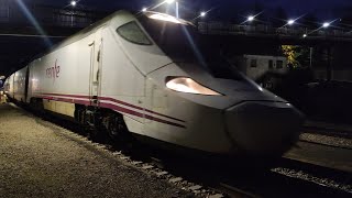 Renfe Alvia S 130 destino A Coruña saliendo de la estación de Bembibre León [upl. by Kawai]