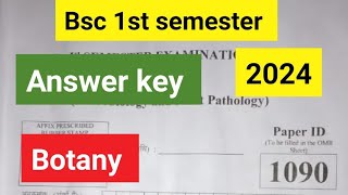 😻Bsc 1st semester botany question paper 2024 solution 😻 ddu zoo102 2024 2024 [upl. by Aoht478]