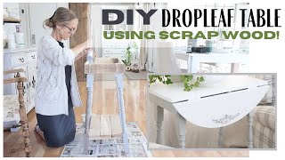 DIY Table  Scrap Wood Furniture  Dropleaf Table Tutorial [upl. by Stanford]