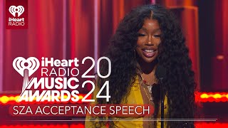 SZA Accepts The Song Of The Year Award At The 2024 iHeartRadio Music Awards [upl. by Yrtneg]