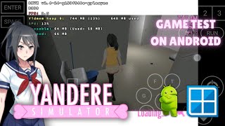 Yandere Sim 2017 Game Test on Android  Winlator 8 [upl. by Ciapha257]