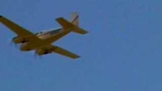 Beech Twin Bonanza LOW Fly Over [upl. by Balfour]