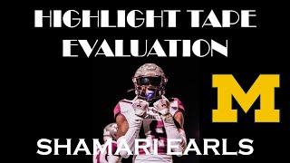 Shamari Earls 2025 CB Highlight Tape Evaluation [upl. by Morganica]