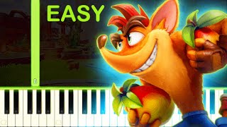 CRASH TEAM RUMBLE THEME  EASY Piano Tutorial [upl. by Anayad824]