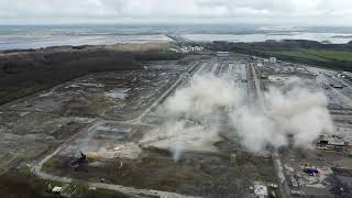 Anglesey Aluminium Chimney Demolition [upl. by Ataner]