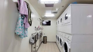 Self Service Laundry Room On Viking Ocean Cruise Ship Orion [upl. by Deron658]