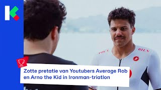 Zot Average Rob en Arno the Kid halen finish van Ironman [upl. by Aisinoid]