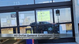 All staff quit Mineral Point Dollar General over donation policy dispute [upl. by Daney199]