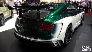 FIRST LOOK Mansory GT Race 1000hp Bentley Continental  Geneva 2015 [upl. by Neved626]