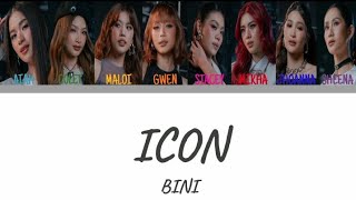 BINI  ICON LYRICS [upl. by Spratt654]