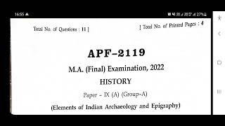 इतिहास  HISTORY ELEMENTS OF INDIAN ARCHAEOLOGY AND EPIGRAPHY  MGSU EXAM 2022  RK105 [upl. by Amata]