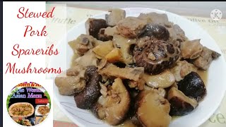 Chinese Cooking Pork Spareribs Mushrooms [upl. by Pincus454]