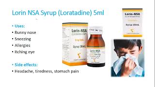 Lorin NSA syrup  Uses  Side effects  UrduHindi [upl. by Assed]