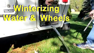 Winterizing my Camper Trailer water wheel bearings and Frig in my Aliner Popup [upl. by Shoshana]