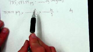 Twostep conversion example micrograms to decigrams [upl. by Illyes]