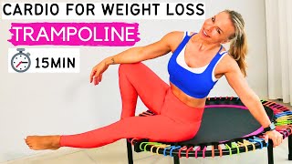 Mini trampoline workout for weight loss  15 minute trampoline rebounder workout for weight loss [upl. by Kirch]