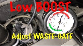 HOW TO ADJUST WASTEGATE PRESSURE pretension [upl. by Olyhs]