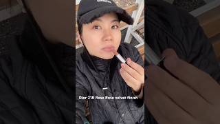 КЛАССНАЯ помада Dior 218 Rose Rose velvet diorbeauty dior makeup lipstick диор [upl. by Lled]