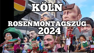 ROSENMONTAGSZUG in KÖLN 2024 [upl. by Tamra]