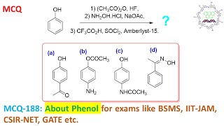 MCQ188 About multiple reaction on Phenol by Dr Tanmoy Biswas Chemistry  The Mystery of Molecules [upl. by Lyford]