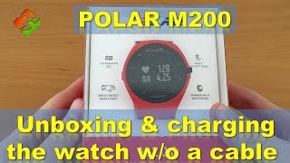 Polar M200  Unboxing and charging the watch wo a cable [upl. by Wind]