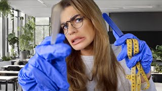 ASMR weird girl is inspecting your face in class 👽 face touching close up roleplay [upl. by Charisse413]