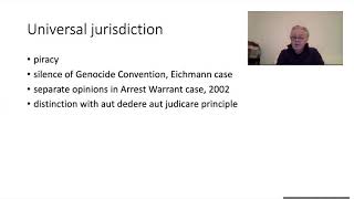 19 International Law Course Prof Schabas Jurisdiction and Immunities 2 [upl. by Milli]