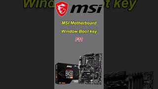 MSI Motherboard Window Boot key F11 rambo MSI [upl. by Rock]