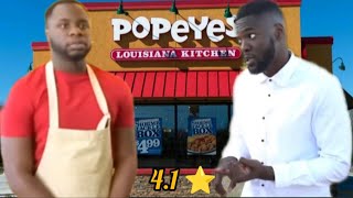 A Popeyes Rated 4 Stars Rdcworld1 had to try it 😂 [upl. by Anaujnas]