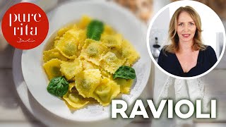 🍋 RAVIOLI selber machen 🌱 Ravioli mit Spinat Ricotta Füllung Rezept [upl. by Calabresi]