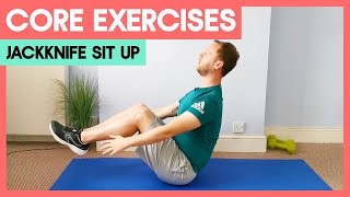 Jack knife Sit Up  Core Exercise [upl. by Ahaelam]