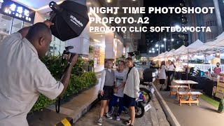 NIGHT TIME PHOTOSHOOT  PROFOTO A2  CLIC SOFTBOX OCTA [upl. by Nadab]