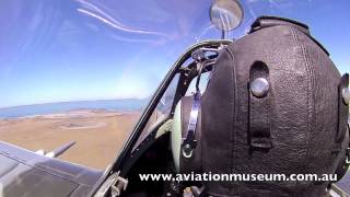 Temora Aviation Museums Spitfire MkVIII taking off at Australian International Airshow 2013 [upl. by Cleland]