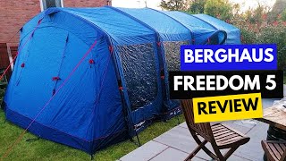 Berghaus Freedom 5 Nightfall Tent Review  Berghaus Freedom 5 Nightfall 1st Pitching [upl. by Pulchi]