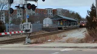 HSP46 2029 Departs South Weymouth and crosses at Trotter Road Weymouth MA [upl. by Orazio]