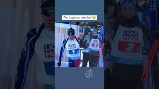 When Lisa Vittozzi quotsavedquot Fillon Maillet going the wrong way biathlon [upl. by Alethia]