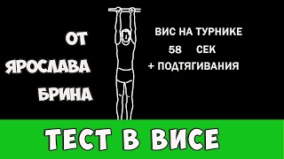 Вис на турнике плюс подтягивания Тест от Ярослава Брина [upl. by Nuahs295]