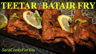 TEETAR AND BATAIR RECIPE IN HINDI  QUAIL FRY  TEETAR FRY RECIPE  RAMADAN RECIPE [upl. by Edyak826]