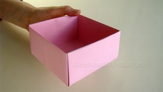 Schachtel falten  Kisten Basteln mit Papier  Geschenkbox selber machen [upl. by Ocimad]