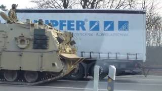 ARMY TANK CONVOY ACROSS GERMANY  US Army Panzer Konvoi  NATO Troops amp Bundeswehr HD [upl. by Gnoc]