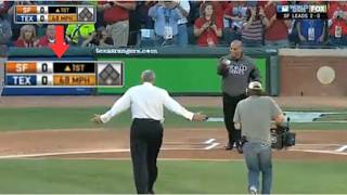 Did a 63 Year Old Nolan Ryan Actually Throw an 86 MPH First Pitch [upl. by Strander]