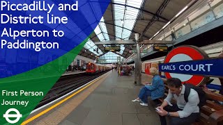 London Underground First Person Journey  Alperton to Paddington [upl. by Yenrab]