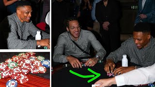 Russell Westbrook PLAYING POKER with Denver Nuggets team EXCEPT Nikola Jokic at Dreams Gala night [upl. by Jaco]