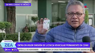 Entra en vigor la emisión de la licencia de conducir permanente en la CDMX  Noticias con Paco Zea [upl. by Revilo]