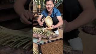 Handicraft videos share how artists express youtubeshorts craft viralvideo shorts bamboo vlog [upl. by Petronia]