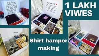 How to make Gift Hamper  Shirt Box  Classy Box  perfect gift ideas  mubiirshuart [upl. by Eimerej]