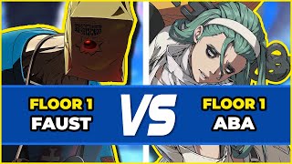 GGST Floor 1 ▶ ABA vs Faust  Guilty Gear STRIVE Low Level Gameplay [upl. by Ernesto47]