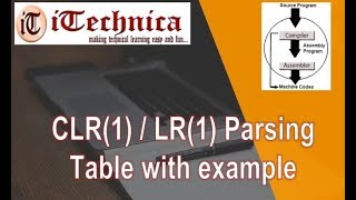 45 CLR1LR1 Parsing Table [upl. by Drooff]